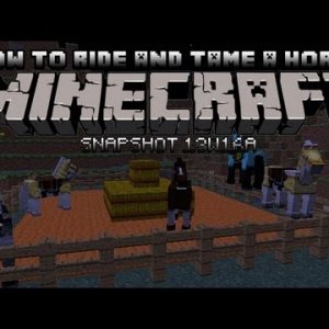 How to Tame and Ride a Horse in Minecraft | Snapshot 13w15a
